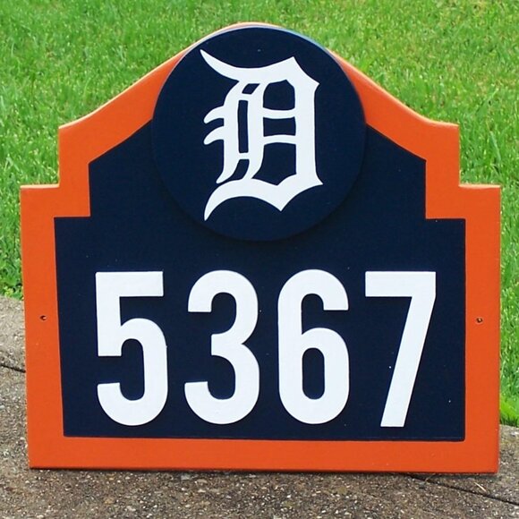 DETROIT TIGERS Address Sign for your home (with your address FREE SHIPPING) - Picture 3 of 5
